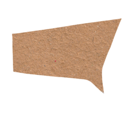  Geometric Brown Cardboard Speech Bubble Cutout