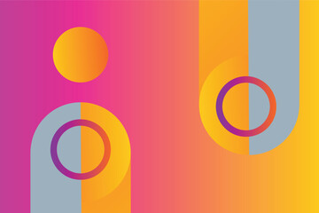 Obraz premium Multi-colored abstract gradient papercut design with smooth overlapping layers on a dark background. A modern and dynamic artwork perfect for creative branding, digital design, and professional visual