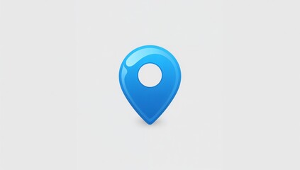 Find your way with this modern blue map marker icon, perfect for navigation apps, travel blogs, and location services, discover new horizons now