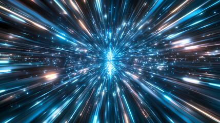 Fototapeta premium Abstract Futuristic Space Travel