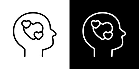 Emotional Intelligence Icon Vector Illustration. Fresh Line Design Built For Creative Flexibility In Light And Dark Versions. 
