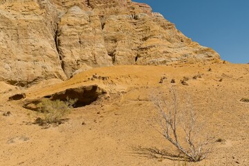 Aktau Mountains in Altyn-Emel National Park. Kazakhstan. Asia.