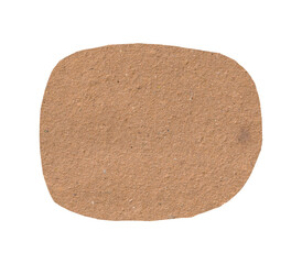 Oval Brown Kraft Paper Label Texture Isolated