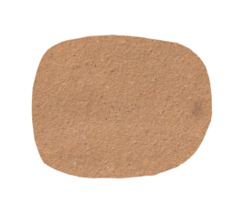 Oval Brown Kraft Paper Label Texture Isolated