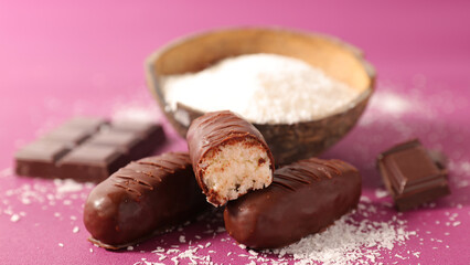 delicious homemade chocolate coconut candy bars