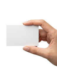 Hand Holding Blank White Business Card