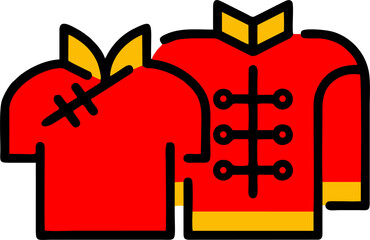 Traditional Chinese Cheongsam and Tang Suit Clothing Icon