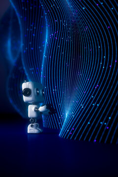 3D robot using holographic interface panel