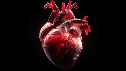 Anatomical heart depiction for valentine's day concept and medical design