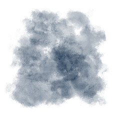 Background with abstract spots. Digital watercolor illustration. A pattern with transparent splashes, isolated on a white background. Stylization of the sky, clouds, water spray and the sea