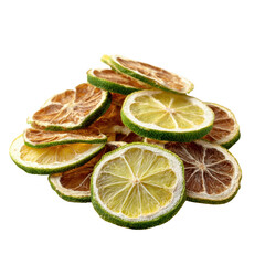 Dried Citrus Delights: A close-up view presents an assortment of meticulously dried citrus slices, each radiating their unique textures and preserving the essence of summer sunshine.
