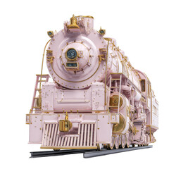 Antique Train: A meticulously crafted antique train, exuding timeless charm, is presented against a plain backdrop, capturing the grandeur of a bygone era.