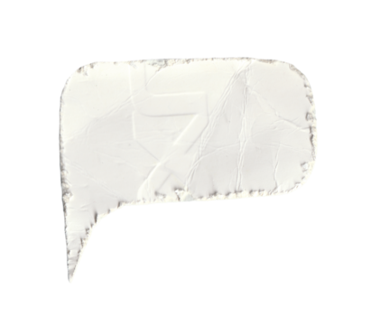 Rectangular White Cosmetic Cream Smear Speech Bubble Isolated

