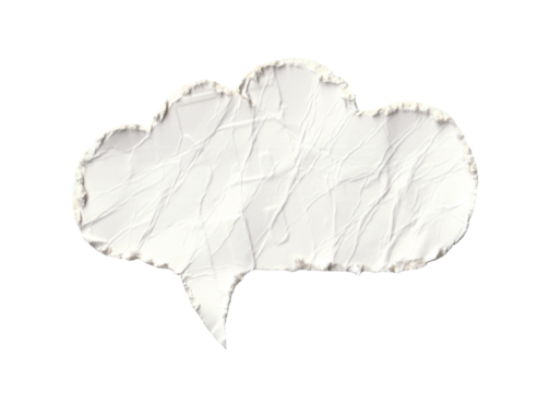 Fluffy Thought Cloud Torn Paper Texture - Powered by Adobe