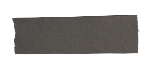 Grunge Black Paper Banner with Torn Edges - Design Element