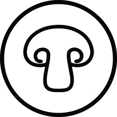 Obraz premium Silhouette Mushroom logo organic natural food vector Illustrator