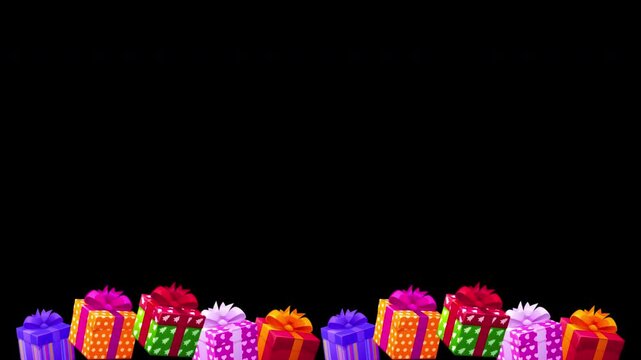 gift box icon seamless loop Animation video transparent background with alpha channel.