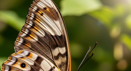 Side-angle Macro Capturing Wing Texture and Soft Natural Background