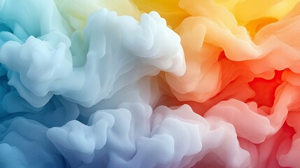 An abstract image featuring colorful smoke swirls against a gradient background, creating a dynamic and artistic composition.