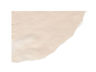 Fototapeta premium Vintage Light Brown Paper Corner, Isolated on Transparent Background