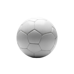 Fototapeta premium Ultra-realistic white professional sports ball with visible panel stitching and subtle texture, resting on an immaculate bright white studio background, soft diffused lighting, concept of readiness