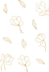 Seamless vector floral pattern with autumn leaves illustration design set