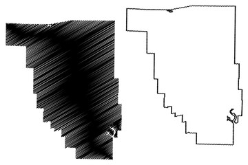 Reynolds County, Missouri (U.S. county, United States of America, USA, U.S., US) map vector illustration, scribble sketch Reynolds map