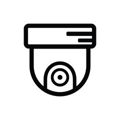Simple black cctv icon design