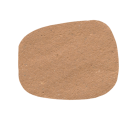 Wavy Brown Paper Cloud Speech Bubble Isolated