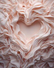 Simple sculpted heart in matte tones, valentine, gentle tactile love