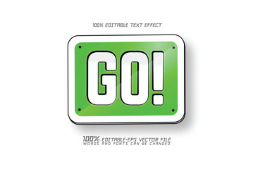 go plate sign text effect