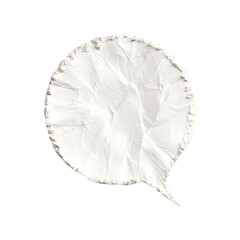 Isolated Round Crumpled Paper Texture or Speech Bubble