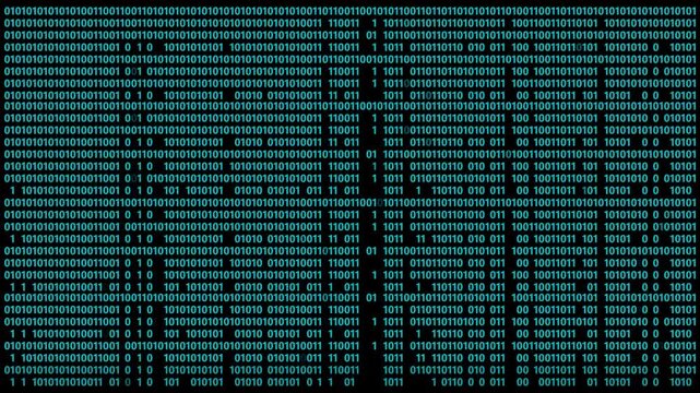 Abstract binary code background. 4k stock video