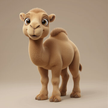 Cute Baby Camel &ndash; Adorable Cartoon Desert Animal Character