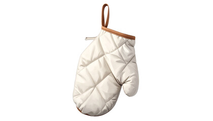 Heat-resistant gloves kitchen utensils on white background