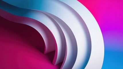 Dynamic shapes create vibrant patterns on colorful background