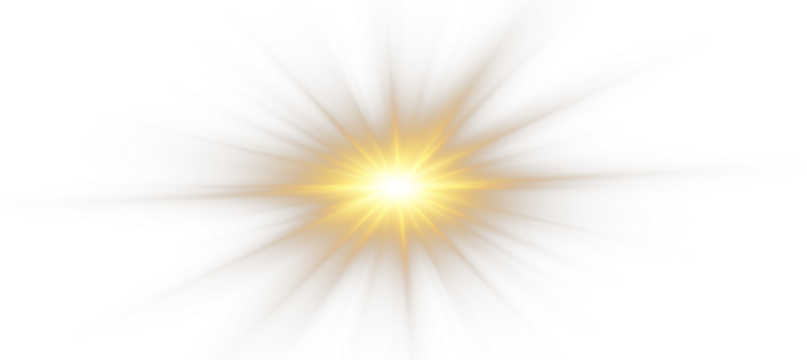 Sun, light, sunshine, sunlight, flare with shine ray glow in PNG format, perfect overlay for transparent PNG