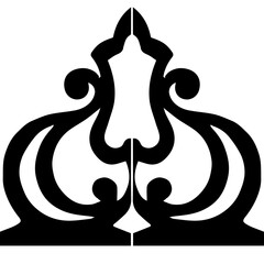 black vector illustration framing design