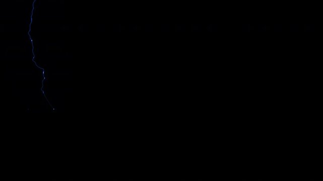 thunderstorm Electric Lightning bolts strike flash Animation with alpha channel
