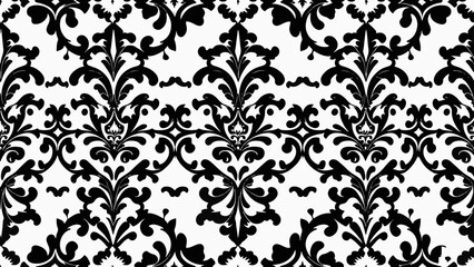 Damask seamless pattern for design. Vector Illustration