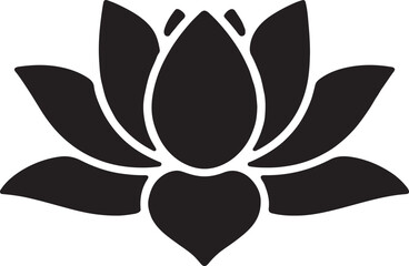 Elegant lotus flower vector illustration in a serene and peaceful style symbolizing purity and growth