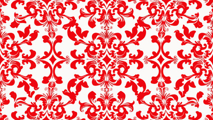 Seamless pattern background with damask ornament. Background design vector illustration