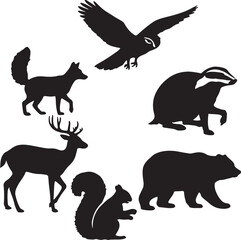 Vector graphic illustrating a generic animal figure, ideal for children's books and educational content