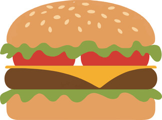 Vibrant vector illustration of a freshly baked dessert cake adorned with frosting and candles for celebrations.