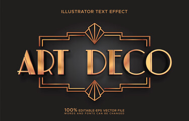 old frame art deco style editable text   © wira