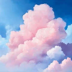 Fototapeta premium Serene cloud formation open sky nature scene daytime aerial view tranquility