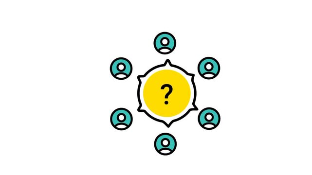 Presents a structured question symbol connected to digital points representing guided inquiry supporting improved problem-solving across growing technological landscapes.