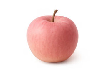 Pink apple standing isolated, showing healthy eating, organic food, and fresh produce. Fruit for diet and nutrition