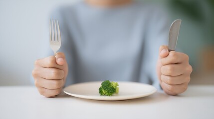 Diet: a single piece of broccoli for a dinner