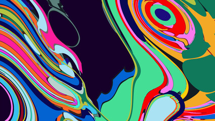 Abstract Fluid and liquid background with colorful splashes
